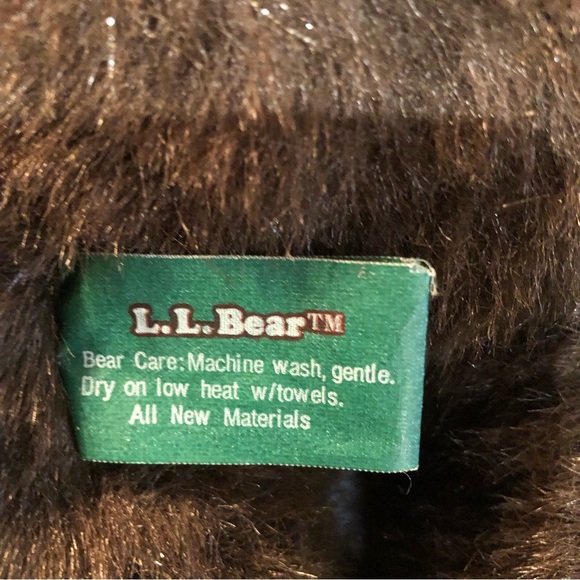 LL Bean vintage dark brown teddy bear not jointed great condition washable 16” - Picture 7 of 7